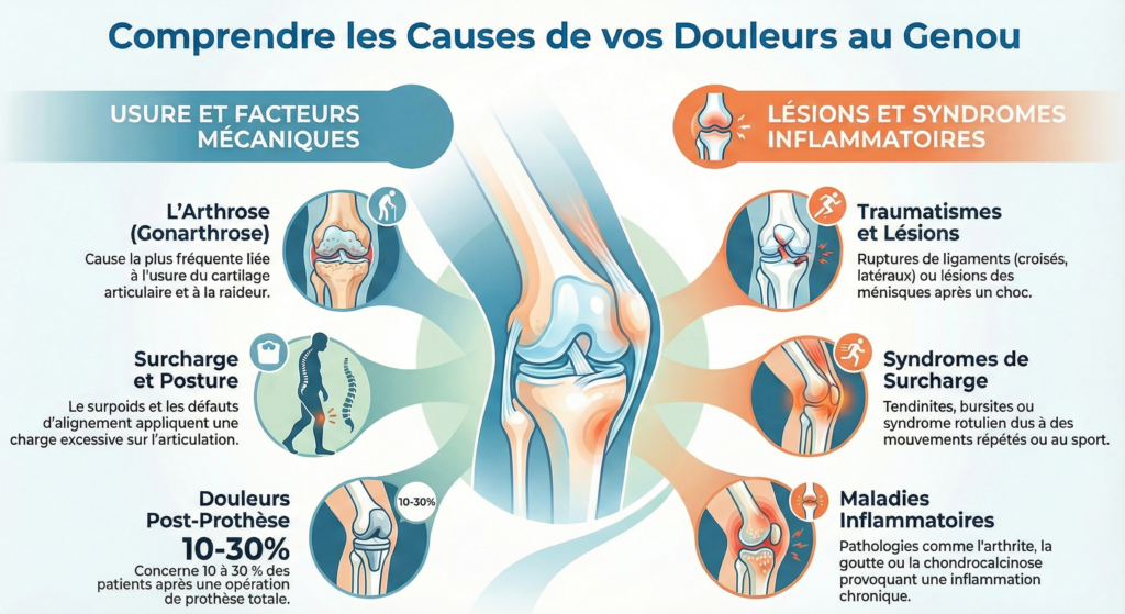 visuel douleurs genou